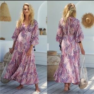 Free people mirage boho printed maxi dress